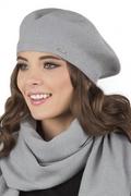 Czapki damskie - Vivisence 7005 Nakrycie głowy beret, jasnoszary - miniaturka - grafika 1