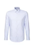 Koszule męskie - Seidensticker Męska koszula biznesowa - Regular Fit - Łatwa do prasowania - Kołnierz Kent - Długi rękaw - 100% bawełna, jasnoniebieski, 38 - miniaturka - grafika 1