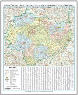EkoGraf, Województwo świętokrzyskie mapa ścienna na podkładzie w drewnianej ramie, 1:200 000 - Mapy i plansze edukacyjne - miniaturka - grafika 1