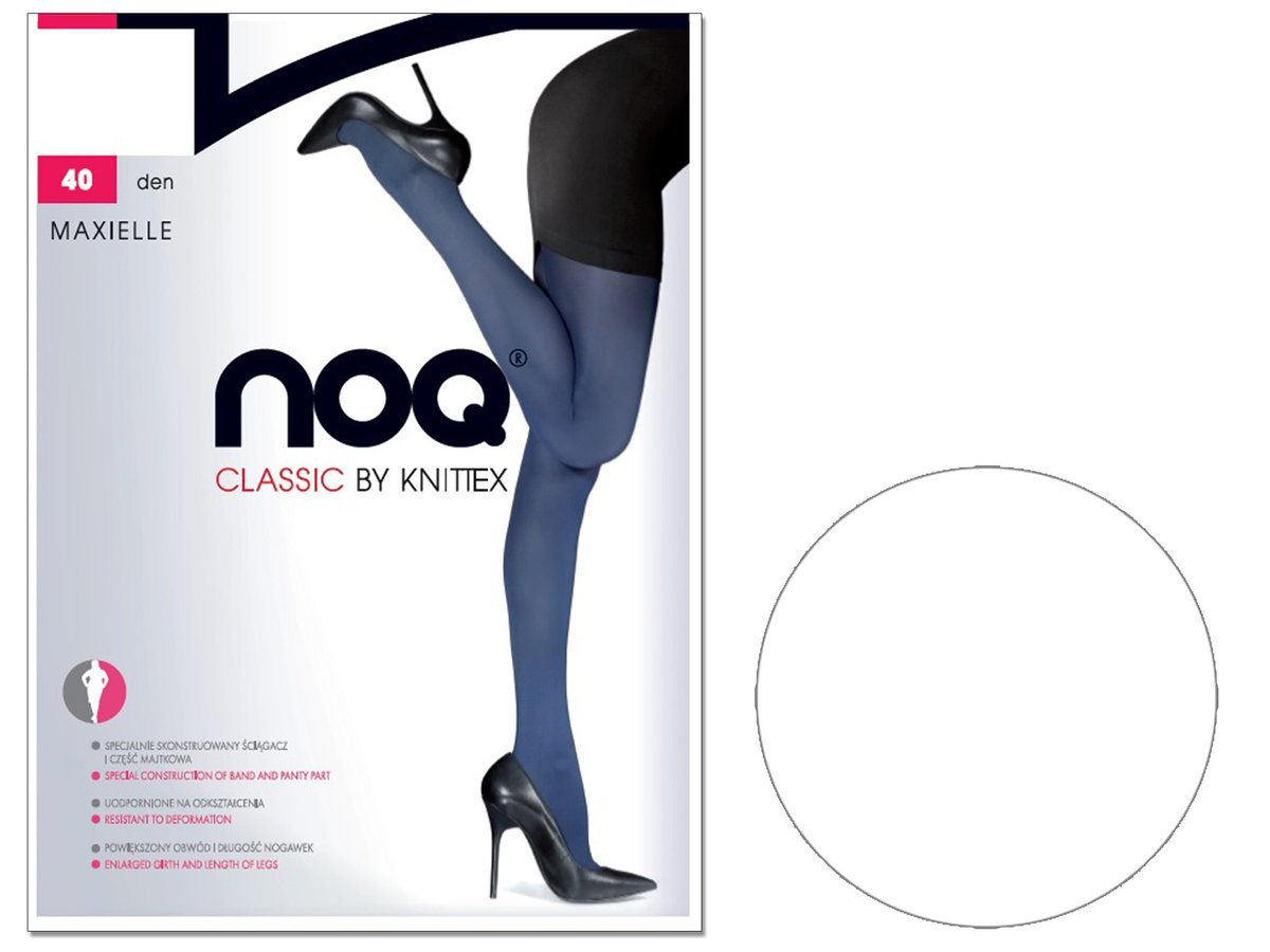 Rajstopy z mikrofibry 40 DEN Maxielle Plus Size gładkie matowe półkryjące Bianco 6
