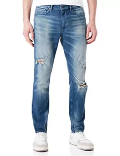 Spodenki męskie - BOSS Męskie spodnie jeansowe Delano Bc-c, Medium Blue420., 38W / 36L - grafika 1