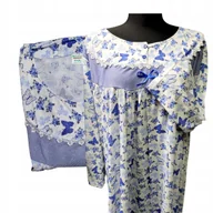 Bielizna nocna - KOSZULA NOCNA MOTYL OVERSIZE BAWEŁNA długi rękaw prezent piżama 54 56 7XL - miniaturka - grafika 1