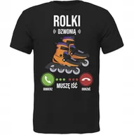 Koszulki męskie - KOSZULKA ROLKI DZWONIĄ MUSZĘ IŚĆ SUPER PREZENT - miniaturka - grafika 1