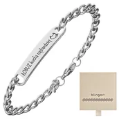 Bransolety męskie - Bransoletka męska z GRAWEREM stalowa pancerka - miniaturka - grafika 1