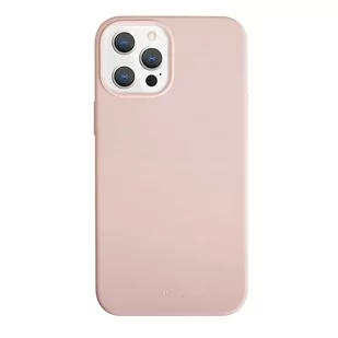 UNIQ etui Lino Hue iPhone 12 Pro Max 6,7" różowy/blush pink Antimicrobial UNI000313 - Etui i futerały do telefonów - miniaturka - grafika 1