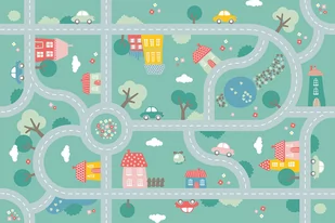 ACHOKA, Mata winylowa 100x150 - Wiejskie uliczki - Maty piankowe - miniaturka - grafika 1