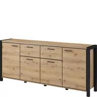 Komody - Komoda 4D2S 24TWLK25 TYP-25 Aktiv Helvetia Wieruszów Dąb Taurus, Czarny - miniaturka - grafika 1