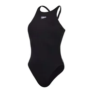 Stroje kąpielowe - Speedo Damski strój kąpielowy End+ V Back (dłuższe ciało) Sportowy krój Swim Fitness, Czarny, 34/10 - miniaturka - grafika 1