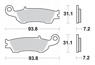 Sbs Klocki Hamulcowe Kh450 Off-road Racing Sinter Kolor Złoty - Klocki hamulcowe - miniaturka - grafika 1