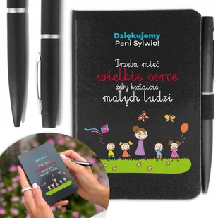 NOTES A6 + DŁUGOPIS Prezent na DZIEŃ NAUCZYCIELA - Notesy i bloczki - miniaturka - grafika 1