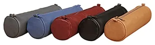 Clairefontaine 77015C piórnik skórzany okrągły etui na długopisy 21 cm x 6 cm - kolor losowy - Piórniki - miniaturka - grafika 1