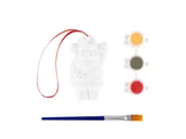 Bombki - Bombka gipsowa Mikołaj do malowania DIY - miniaturka - grafika 1