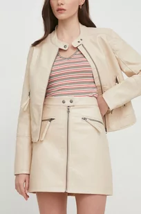 Pepe Jeans spódnica SAFIRE kolor beżowy mini rozkloszowana - Spódnice - miniaturka - grafika 1