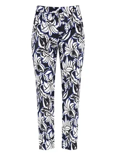Gerry Weber Spodnie w kolorze biało-czarno-niebieskim - Spodnie damskie - miniaturka - grafika 1