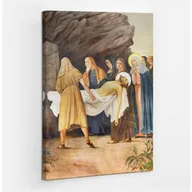 Ikony i obrazy sakralne - Pogrzeb Jezusa Chrystusa - obraz polycanvas, 70x100 - miniaturka - grafika 1