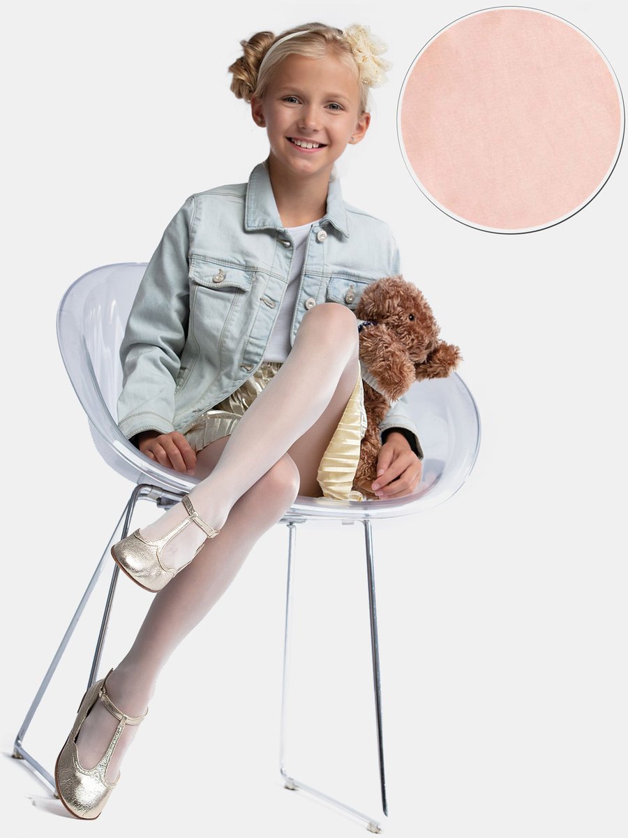 Rajstopy gładkie lycra 20 DEN 152-158 jasny beż