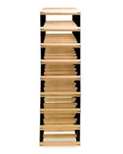 Pozostałe akcesoria barmańskie - Regał Na Wino Stojak Na 40 Butelek Szklanych/ Pet — Rw-8/ 5X8 — Surowy Naturalny Metal + Drewno Rw-8-5X8-40 / Wamar-Sosenka - miniaturka - grafika 1