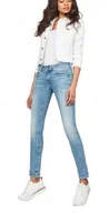 Spodnie damskie - G-Star Raw Spodnie Jeansowe Niebieskie Rurki Na Zamek 25/30 Jsl - miniaturka - grafika 1