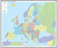 Mapy i plansze edukacyjne - EkoGraf, Europa mapa ścienna kodów pocztowych na podkładzie do wpinania - pinboard, 1:2 500 000 - miniaturka - grafika 1