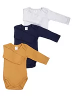 Body dla niemowląt - Body chłopięce z długim rękawem gładkie 3PAK 68 YOCLUB - miniaturka - grafika 1