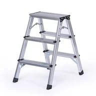 Pozostałe wyposażenie warsztatu - Stopnie aluminiowe dwustronne, 2x3 stopnie, 635 mm - miniaturka - grafika 1