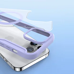Etui iPhone 15 Pro Max magnetyczny pokrowiec MagSafe z klapką Dux Ducis Skin X Pro - fioletowe - Etui i futerały do telefonów - miniaturka - grafika 12