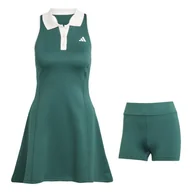 Sukienki - Damska Sukienka i spodenki ADIDAS HERITAGE DRESS JD6115 – Zielony - miniaturka - grafika 1
