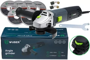 SZLIFIERKA KĄTOWA Z REGULACJĄ OBROTÓW 125MM 1500W WUBER WR-AG-1500 - Szlifierki i polerki - miniaturka - grafika 1
