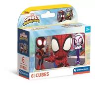 Układanki dla dzieci - Clementoni, Klocki Sześcienne, Spidey And His Amazing Friends, 6 el. - miniaturka - grafika 1
