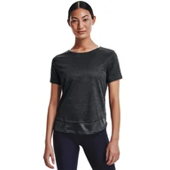 Koszulki i topy damskie - Damska Koszulka z krótkim rękawem UNDER ARMOUR UA TECH VENT SS 1366129-001 – Czarny - miniaturka - grafika 1