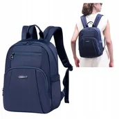 Torebki damskie - Plecak damski mały miejski kompaktowy modny elegancki niebieski - miniaturka - grafika 1