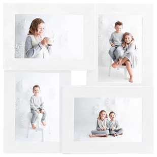NA Ramka vidaXL Ramka 4 zdjęcia 13x18 cm biała MDF 332773 - Ramki na zdjęcia - miniaturka - grafika 2