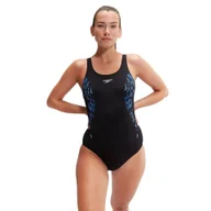 Stroje kąpielowe - Strój Kąpielowy Speedo Placement Muscleback – Czarno-Niebieski – Rozmiar 30 - miniaturka - grafika 1