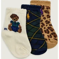 Skarpetki dla dzieci - POLO RALPH LAUREN Skarpety 3-pack FALL BABY GIRL BEAR - miniaturka - grafika 1