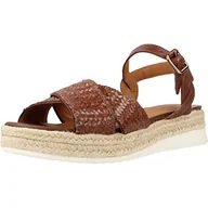 Sandały damskie - Geox D Eolie, Espadryle Klin Sandały Damskie, br?zowy, 36 EU - miniaturka - grafika 1