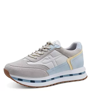 Sneakersy damskie - Tamaris Damskie sneakersy 1-1-23716-20, niskie, Lt Grey Comb, 42 EU - grafika 1