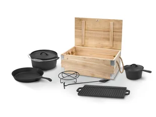 GRILLMEISTER Zestaw garnków żeliwnych Dutch Oven, 7 elementów - Akcesoria do grilla - miniaturka - grafika 1