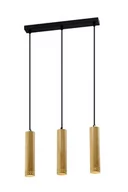 Lampy sufitowe - Candellux Lampa wisząca czarna/drewniana oprawa 3x25W Tubo 33-79138 33-79138 - miniaturka - grafika 1