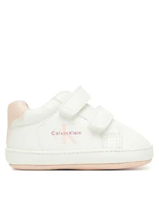 Calvin Klein Sneakersy Low Cut Velcro V0A9-83080-1582A Biały - Buty dla dziewczynek - miniaturka - grafika 1