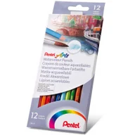 Przybory szkolne - Pentel Kredyki akwarelowe pendzelek bloczek CB9-12 - miniaturka - grafika 1