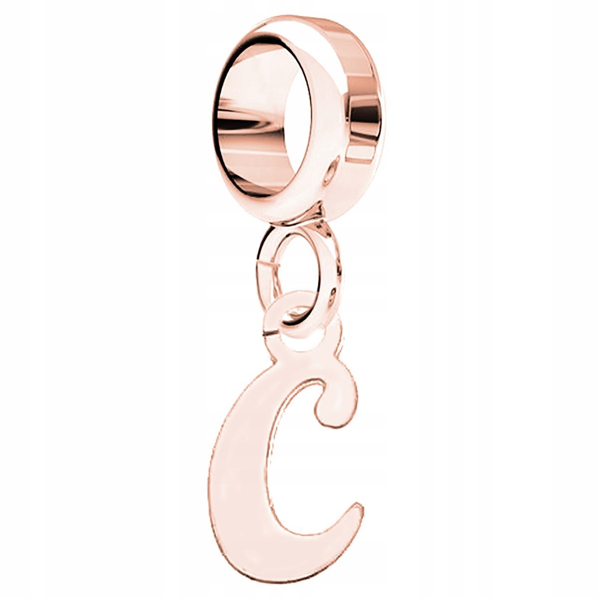 Charms Literka C różowe złoto 925