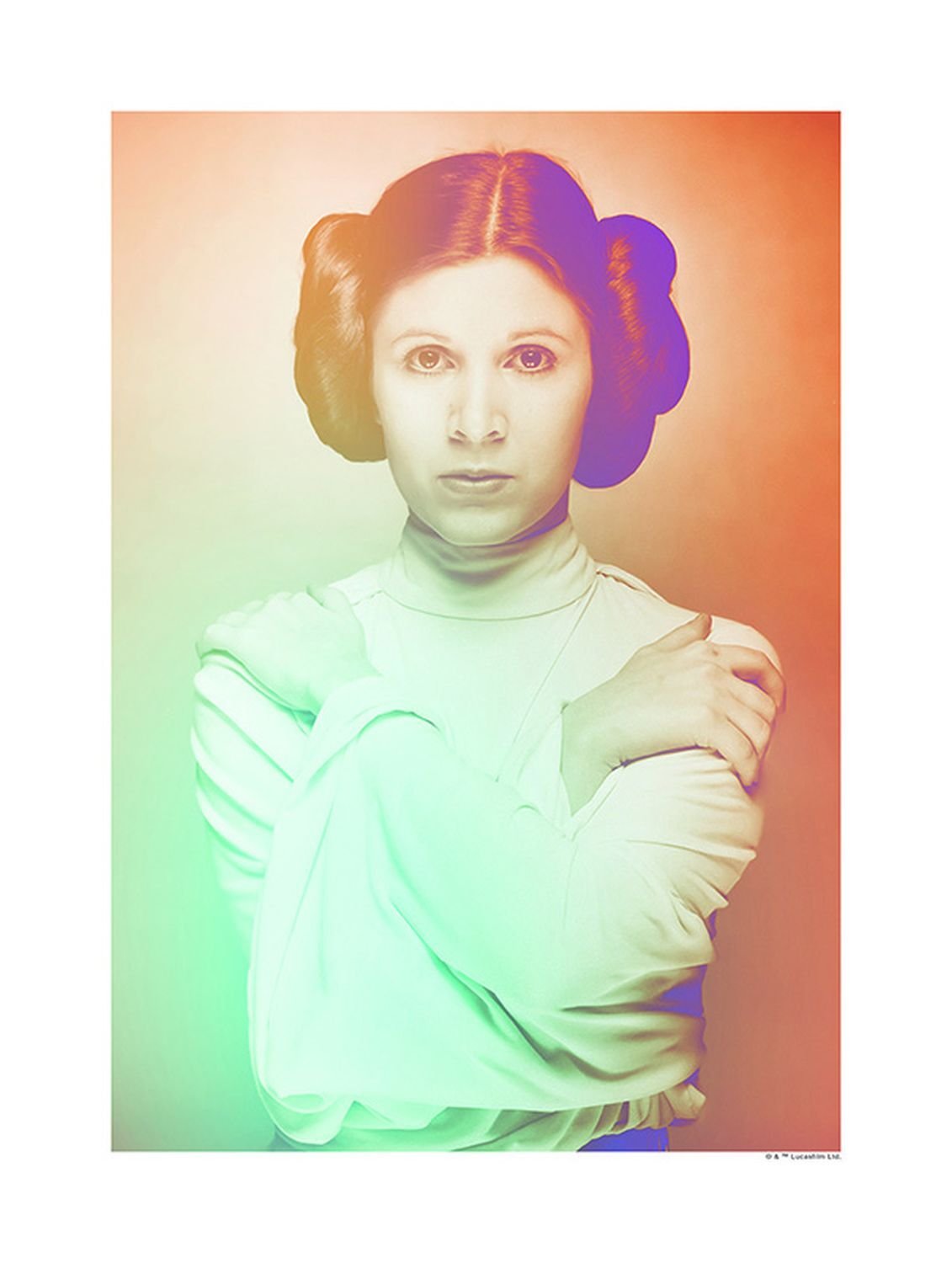 Disney plakat Klasyczne ikony Star Wars Kolor Leia pomarańczowymIzielonym - 611657 - 30 x 40 cm