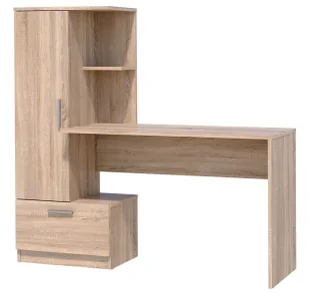 Skandynawskie biurko z regałem i szufladą dąb sonoma K9-N72 - Biurka Skandynawskie biurko z regałem i szufladą dąb sonoma K9-N72 - Biurka - miniaturka - grafika 1