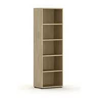 Meblościanki - Biblioteka INTEGRO, niska, 1920 x 600 x 400 mm, 4 półki, dąb naturalny - miniaturka - grafika 1