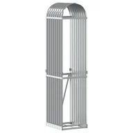 Wózki magazynowe - vidaXL Stojak na drewno, jasnoszary, 40x45x170 cm, stal galwanizowana - miniaturka - grafika 1