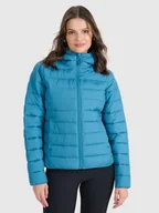 Kurtki damskie - 4F Kurtka puchowa z wypełnieniem syntetycznym damska - turkusowa M - miniaturka - grafika 1