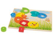 Układanki dla dzieci - PLAYTIVE PLAYTIVE Drewniana układanka, 1 sztuka (Układanka gąsienica) 4055334487641 - miniaturka - grafika 1