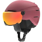Kaski narciarskie - Atomic Savor Visor Stereo, Kask narciarski z przyłbicą, maroon - miniaturka - grafika 1