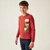 Koszulki i topy damskie - Regatta Dziecięca koszulka Wenbie III Czerwony, Cotton, Rozmiar: 128 cm - miniaturka - grafika 1