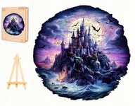 Puzzle - PUZZLE DREWNIANE DUŻE 250 ELEMENTOW TAJEMNICZY ZAMEK W DREWNIANYM PUDEŁKU - miniaturka - grafika 1